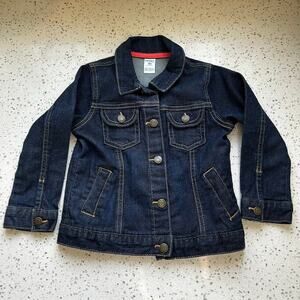 3/$12 Dark Denim Jean Jacket Button Up Girls 4T